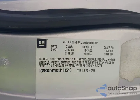 2002 Cadillac Deville Standard from USA, damaged, VIN 1G6KD54Y02U101516